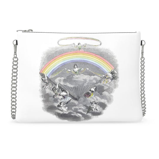Irises Fan Crossbody Bag With Chain