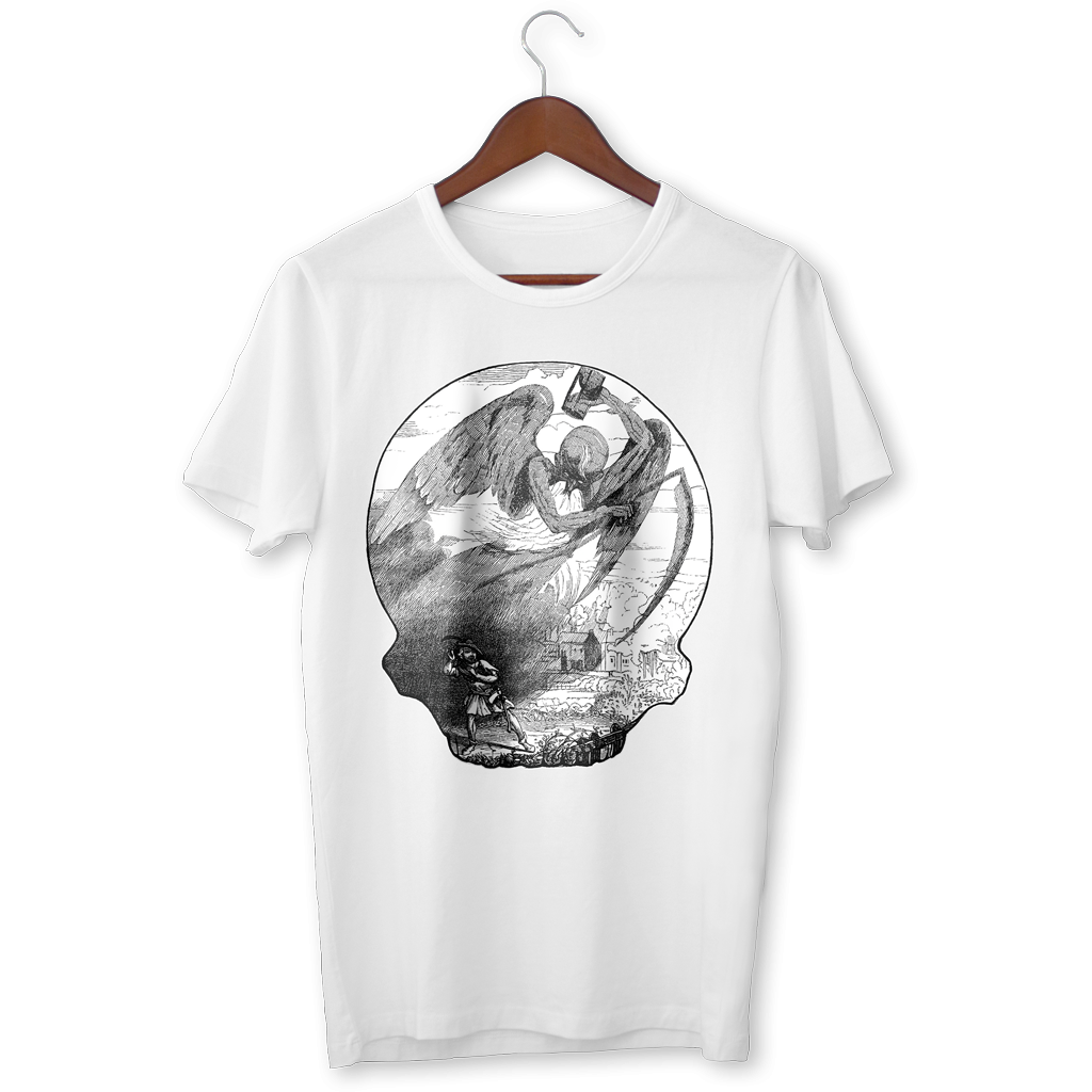 Junior's Design By Humans Kraken in the Tub By Handclones T-Shirt - White -  Small