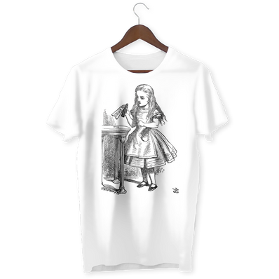 Alice discovers a bottle marked “Drink Me” T-Shirt