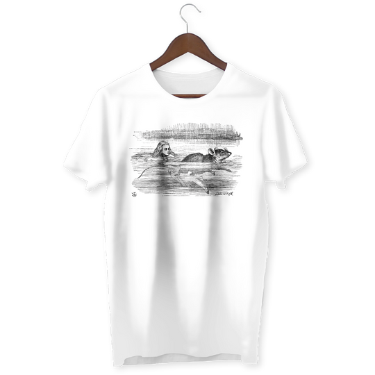 Alice with Mouse in pool of tears T-Shirt