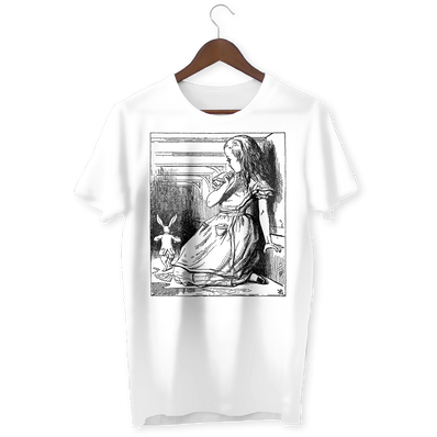 Giant Alice watches Rabbit run away T-Shirt