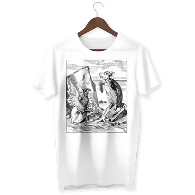 Mock Turtle and Gryphon sing to Alice Premium Organic Adult T-Shirt