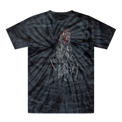 Touch my Heart Tonal Spider Tie-Dye T-Shirt