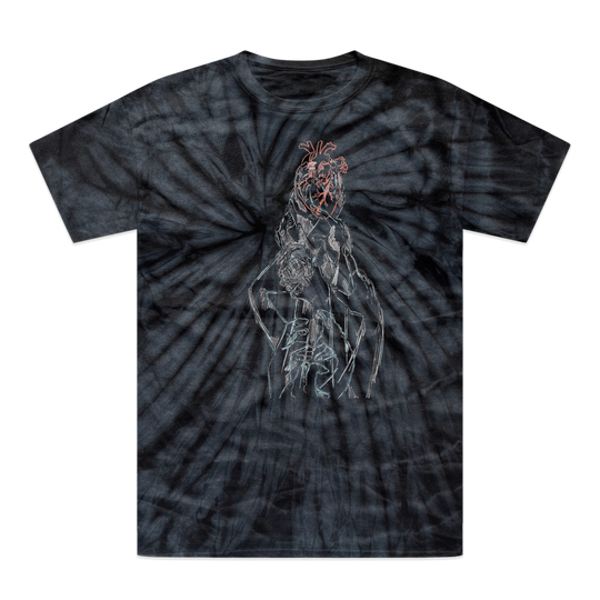 Touch my Heart Tonal Spider Tie-Dye T-Shirt